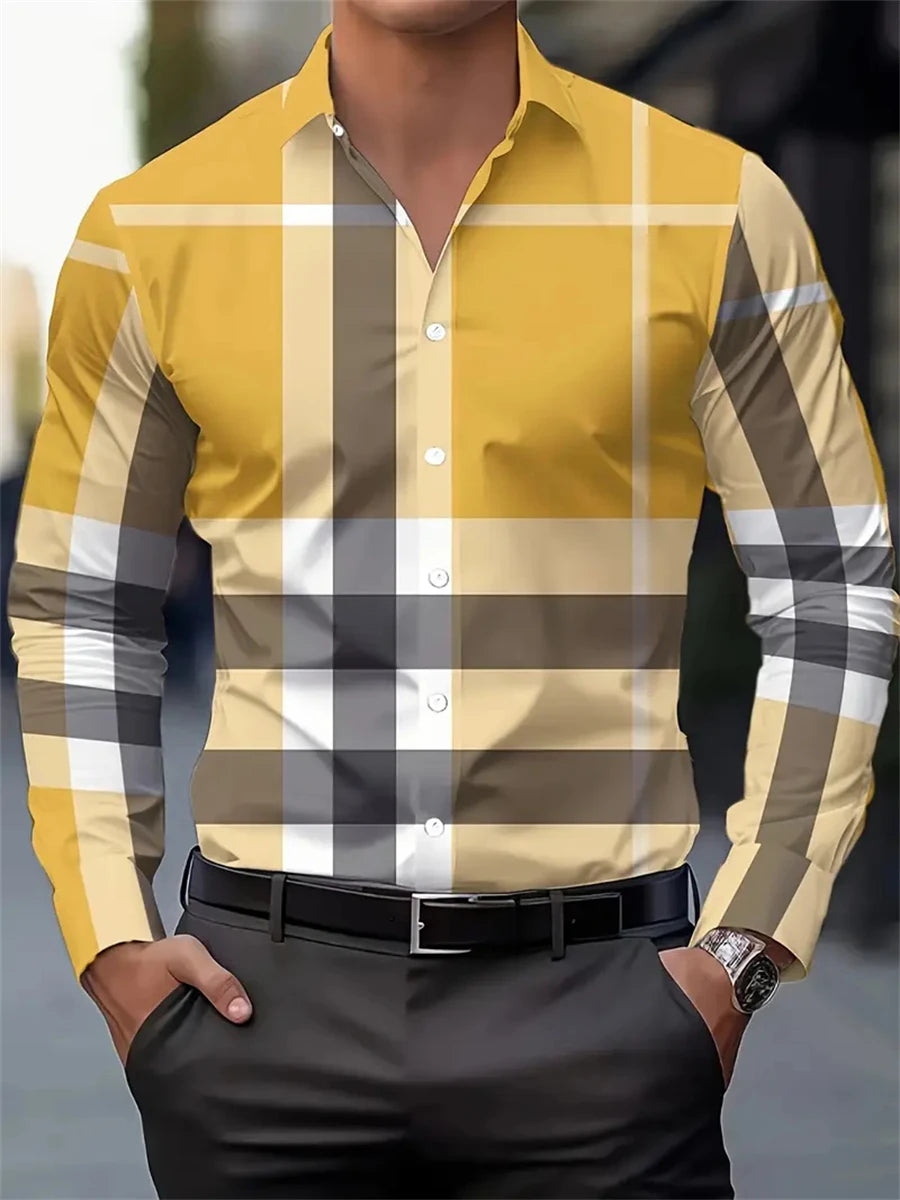 Men's New Spring And Autumn Button Down Shirt