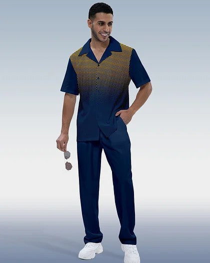Men's Casual 3D Printed Shirt and Trousers Suit