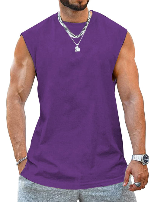 Aoysky Mens Crewneck Sleeveless Athletic Tank Top