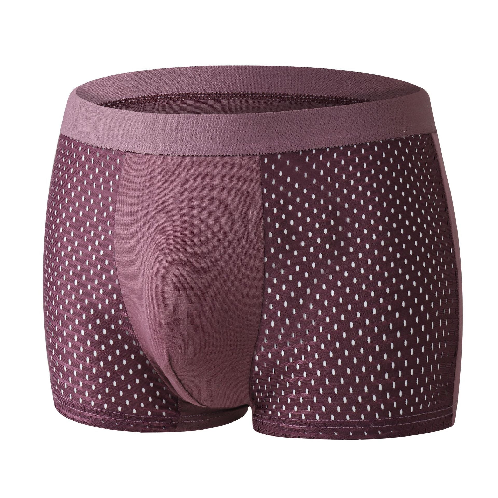 Mens Ice Silk Boxer Breathable Underwear