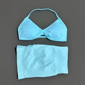 2 Piece Impact Yoga Set Sportswear Woman Gym Strappy Bra And Shorts Activewear Pilates Clothes Sports Workout Fitness Suit