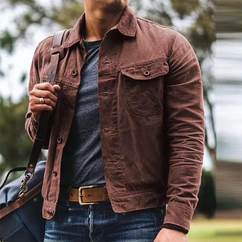 2023 Vintage Washed Jacket for Men (Casual Style)