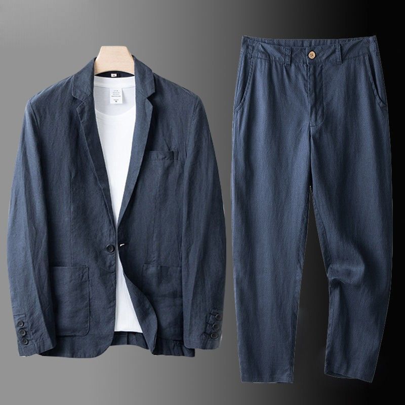 Men's Linen Blend Summer Suit Jacket