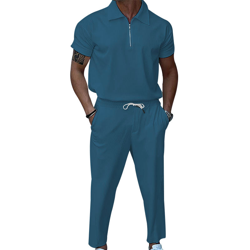 plus size men's solid color suit
