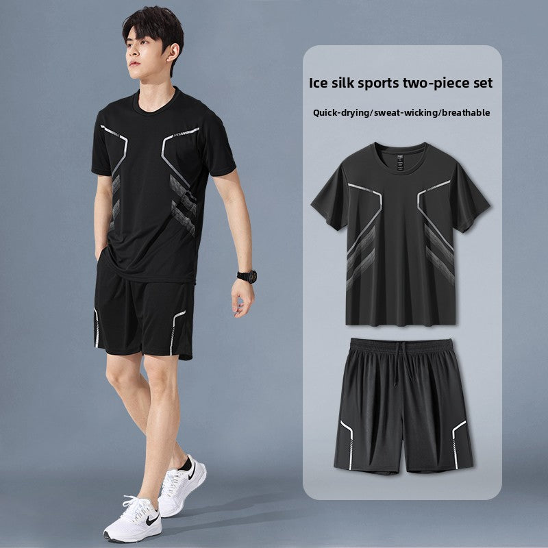 Sportswear Suit Men's Running Short-Sleeved Quick-Drying T-Shirt