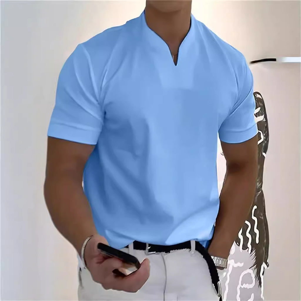 Men's Cotton Blend V-Neck T-Shirt