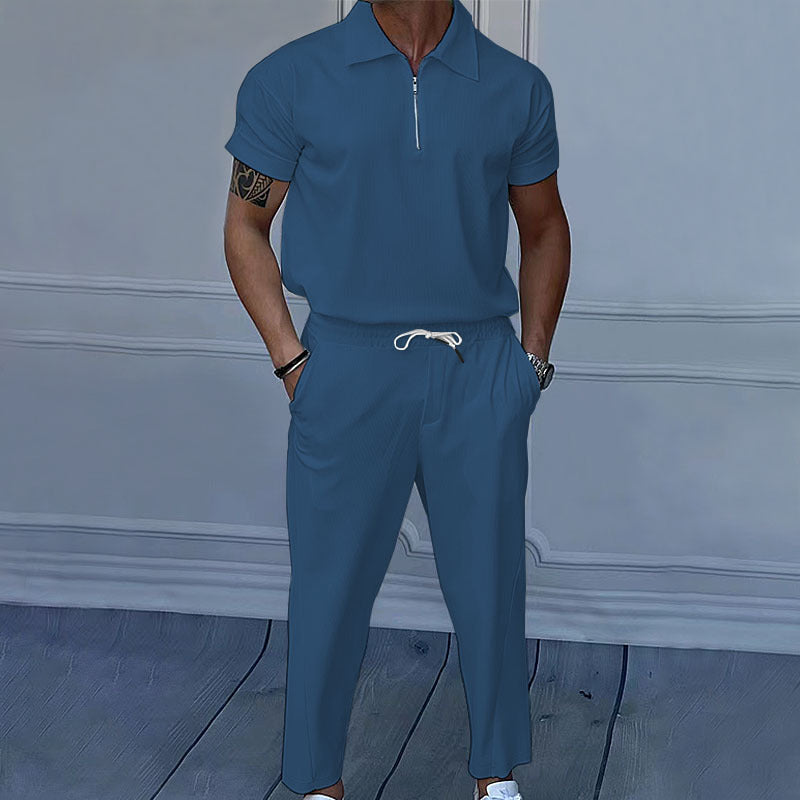 plus size men's solid color suit