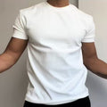 Mens Round Neck Short Sleeve Cotton T-Shirt