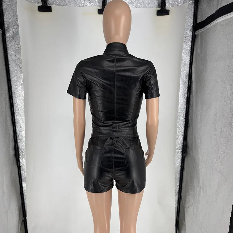 Doyerl Faux Leather PU 2 Piece Set
