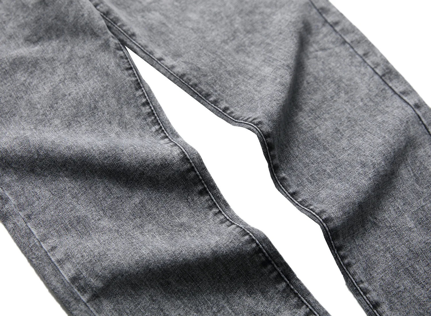 Mid Waist Stretch Jeans Washed Skinny Straight Ankle Length Trousers Men 2024 Streetwear Vintage Folds Denim Pencil Pants