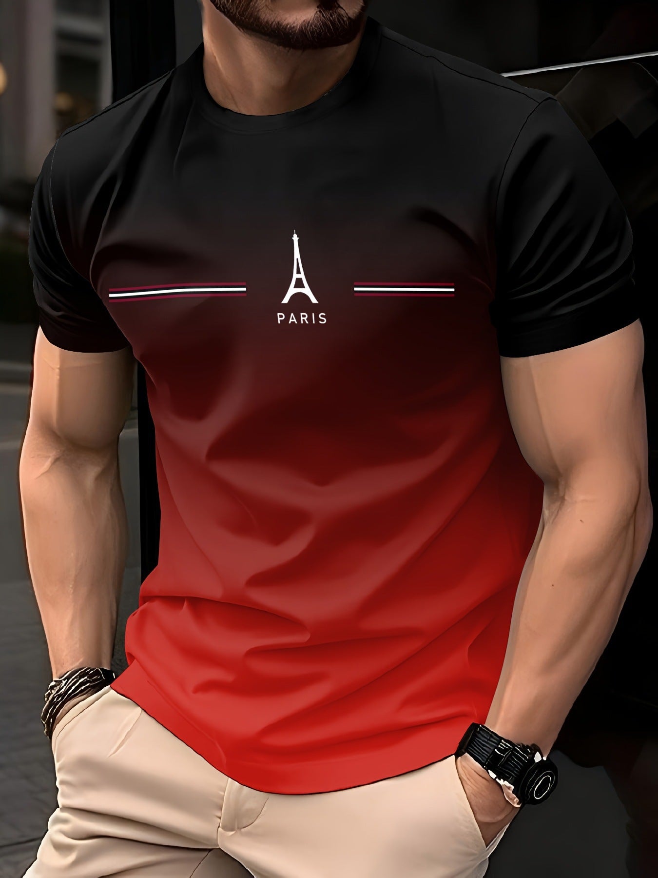 Short-Sleeved Printed T-Shirt Tops