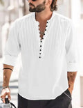 2023 Men's Casual Button-Up Cotton Linen Shirt