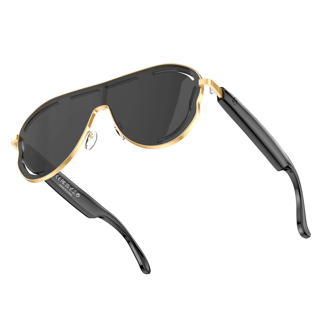 AI Smart Glasses RealTime Translation Bluetooth Sunglasses Hands-Free Call Music Voice Control Gradient Lens for Travel Business