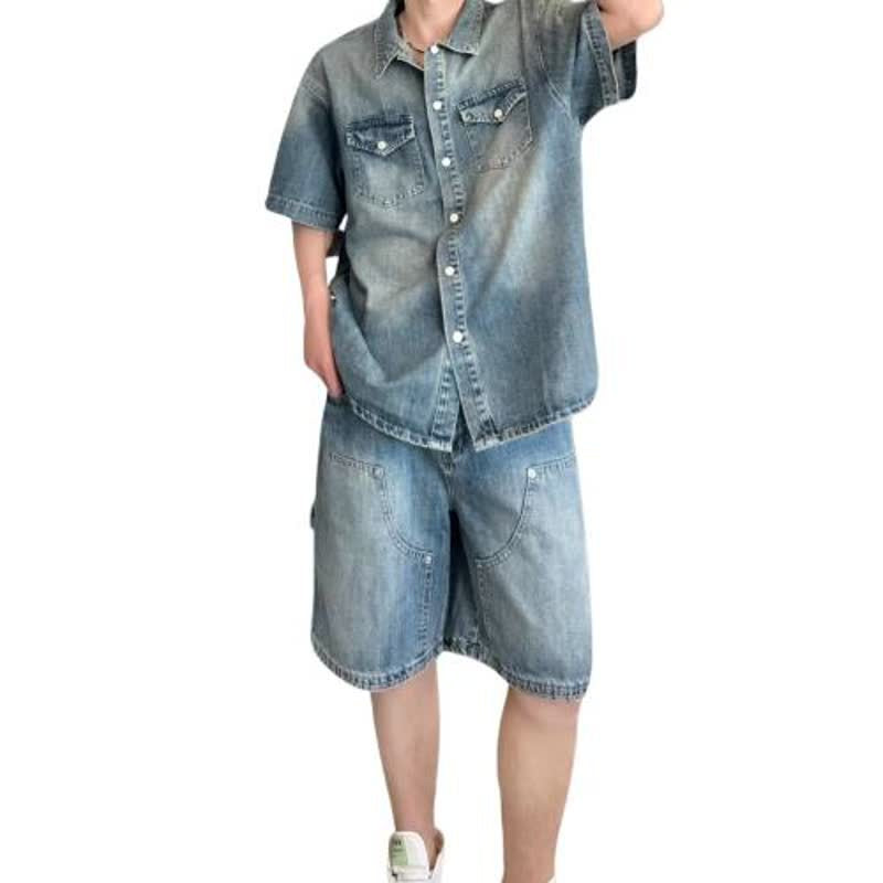 men denim suit