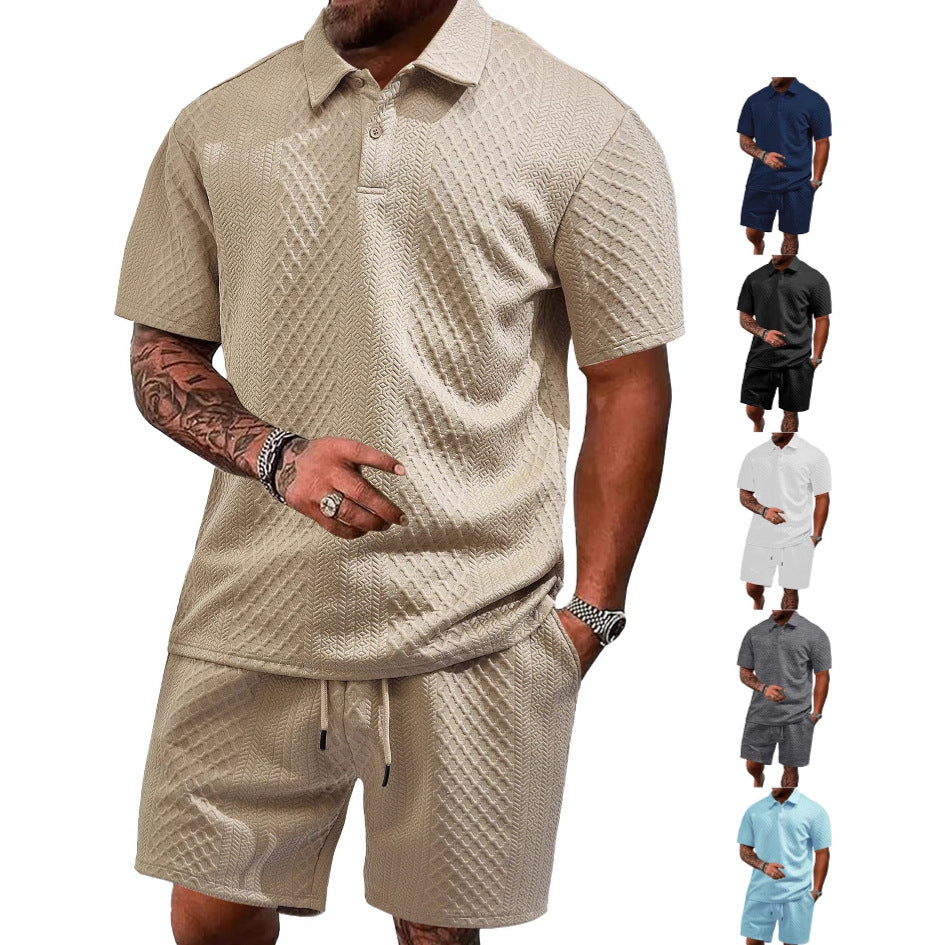 Men's casual short-sleeved suit