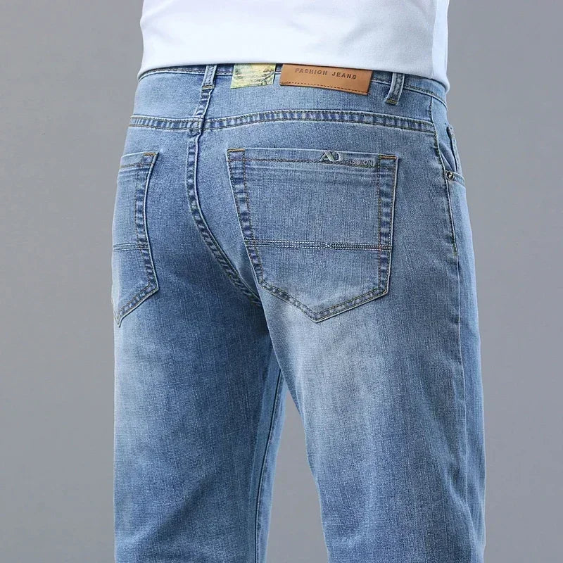 Business Stretch Denim Male Trousers