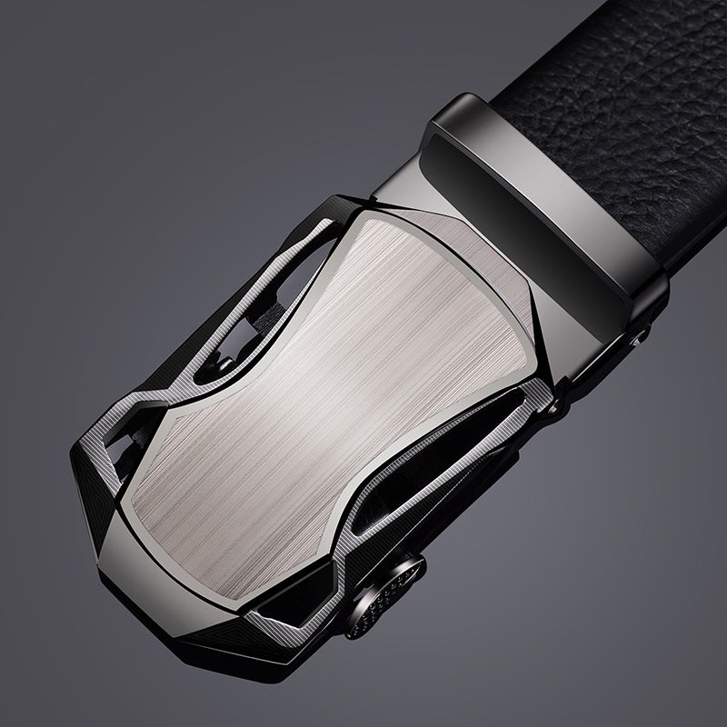 Automatic Buckle Mens PU Leather Belt