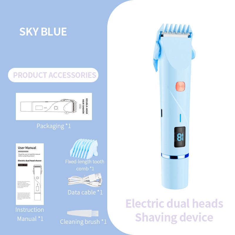 DOUBLE HEADED HAIR SHAVER