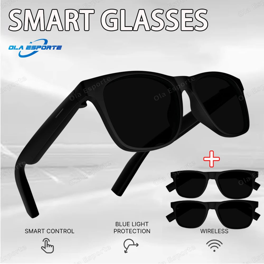 2025 AI Voice Video Call Real-time Translation Intelligent Question Answering Smart Glasses UV400 Protection Sport BT Sunglasses