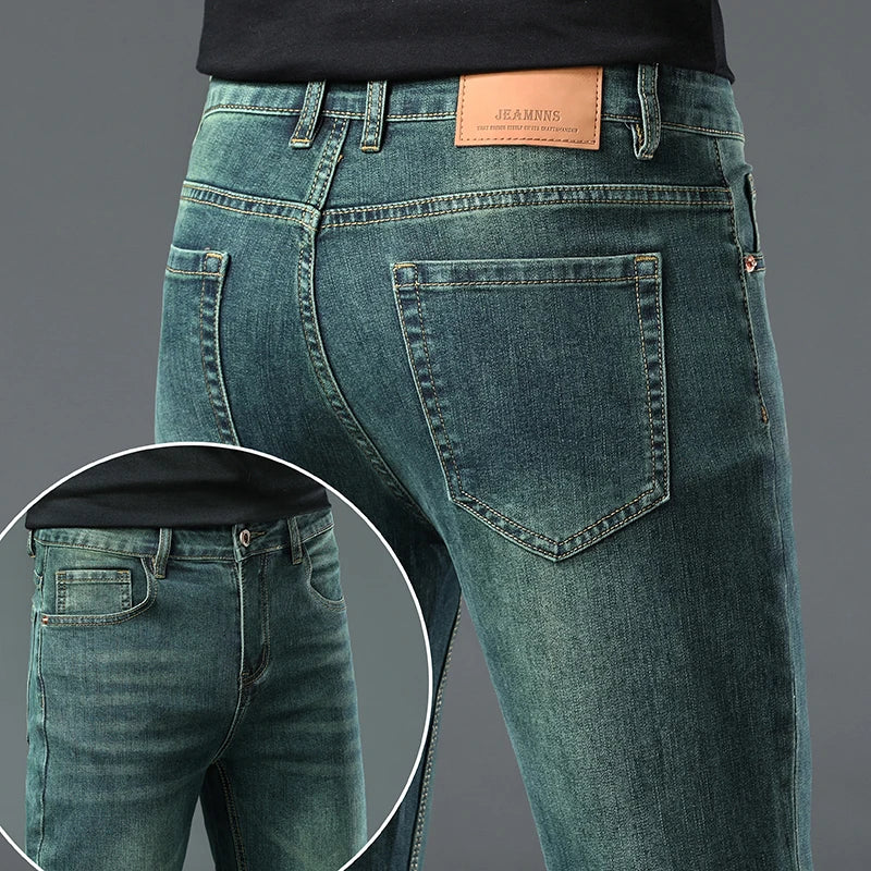 Straight Casual Pencil Straight Stretch Denim Trousers