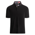 Ribbed Polo Shirt Mens Short Sleeve