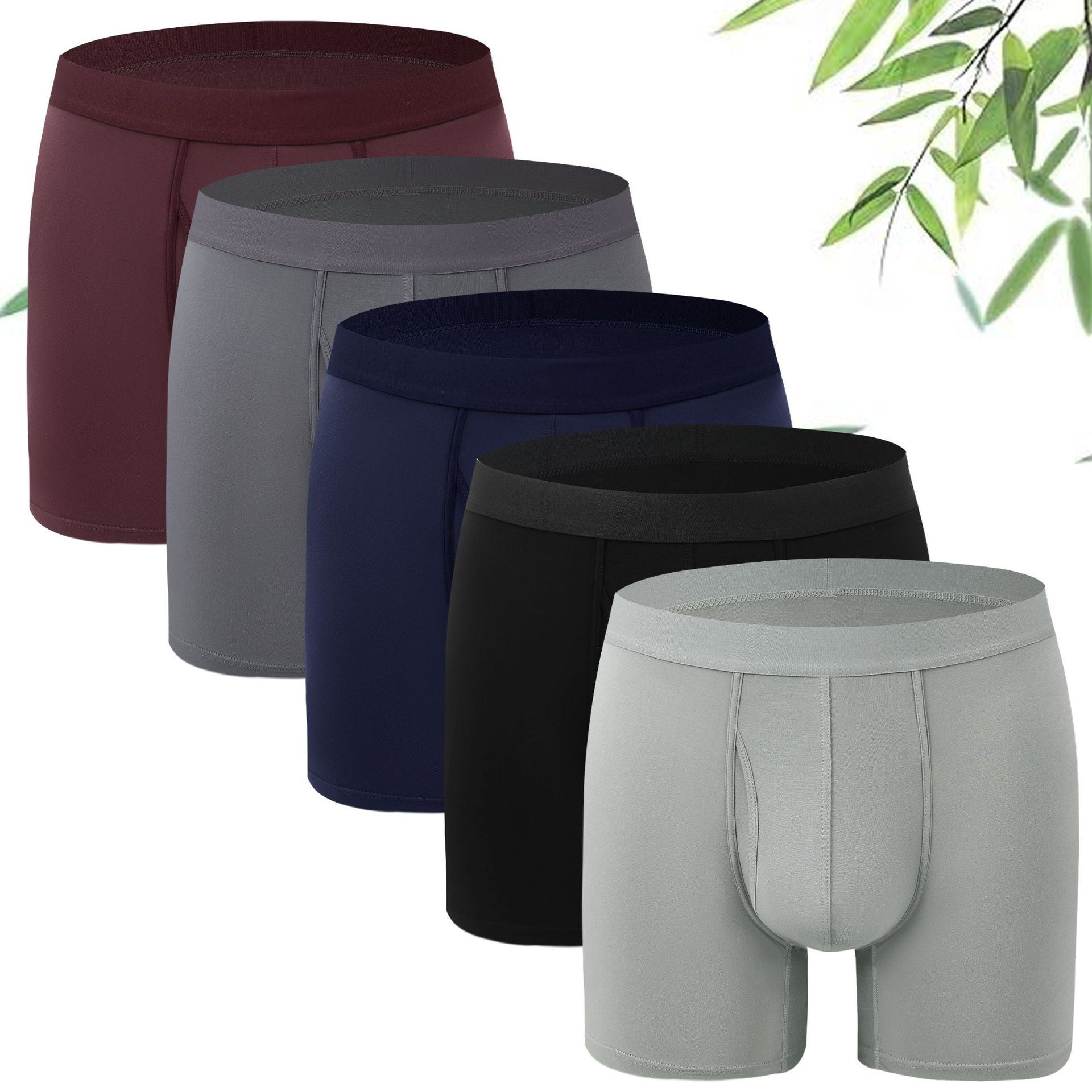 Men's Breathable Mid-Waist Boxer Briefs