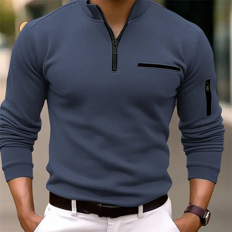 New light luxury   casual men sports shirt