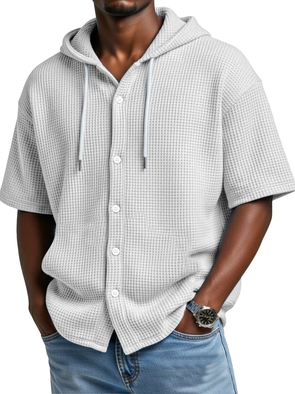 Mens Casual Hooded T-Shirt