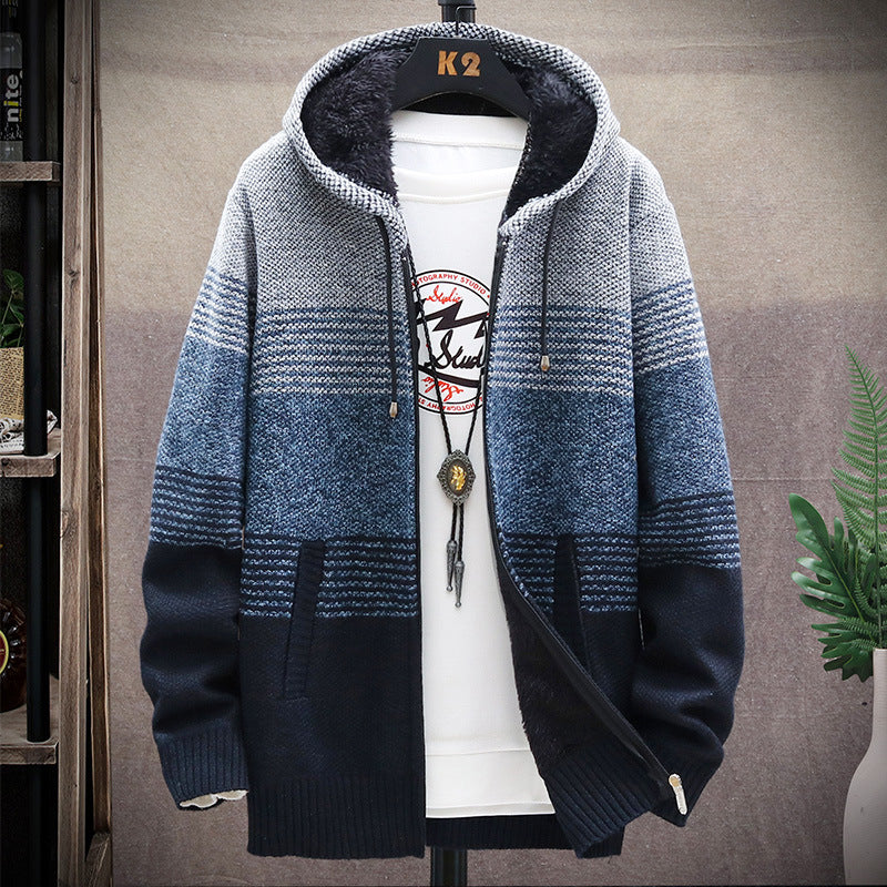 2023 Thickened Fleece Hoodie Cardigan for Men