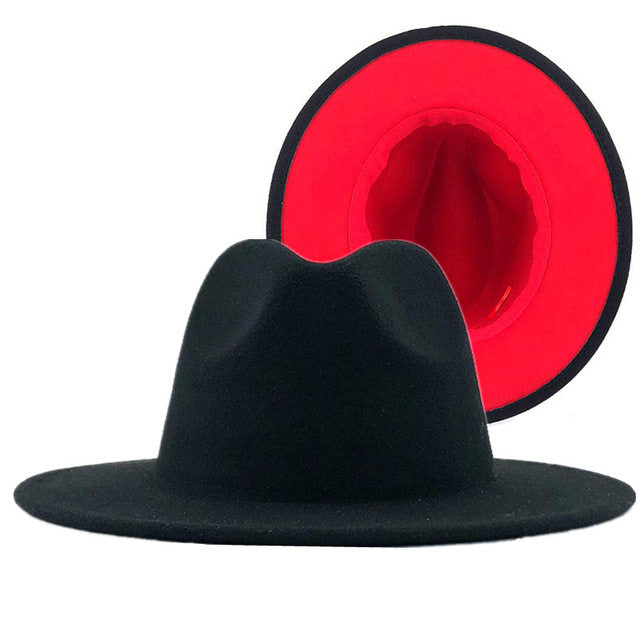 Wide Brim Fedora Hat for Men