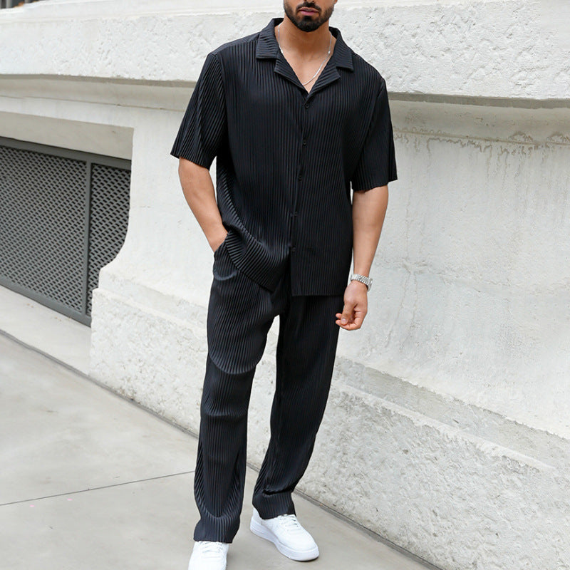 Men's Solid Color Sportswear Set