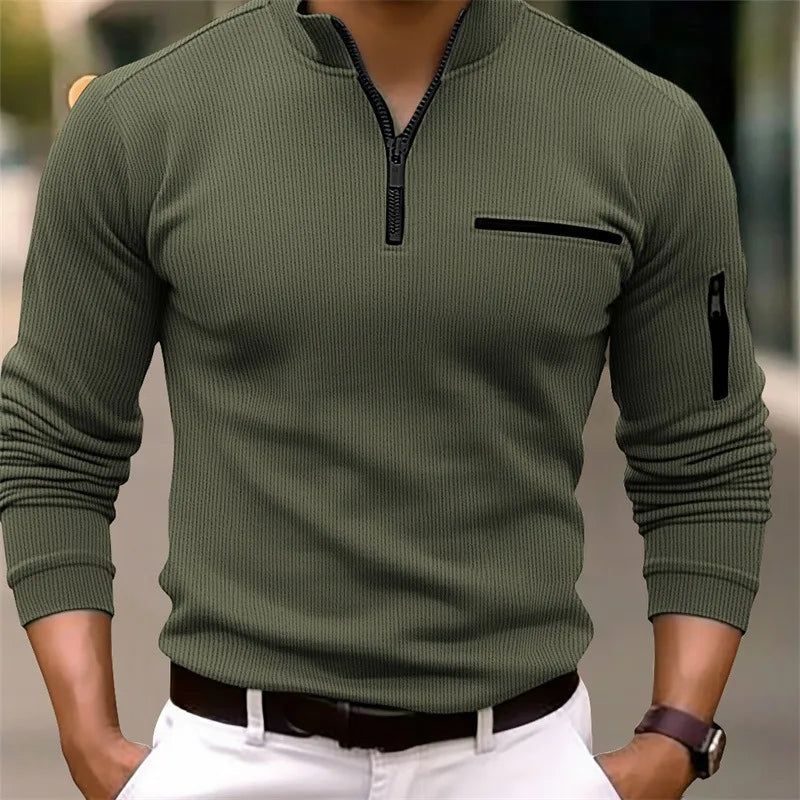New light luxury   casual men sports shirt