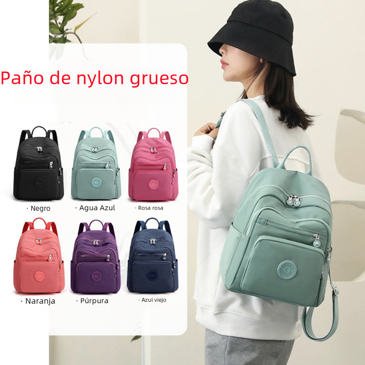 Stylish Women's Nylon Backpack - Large Capacity Travel Bag