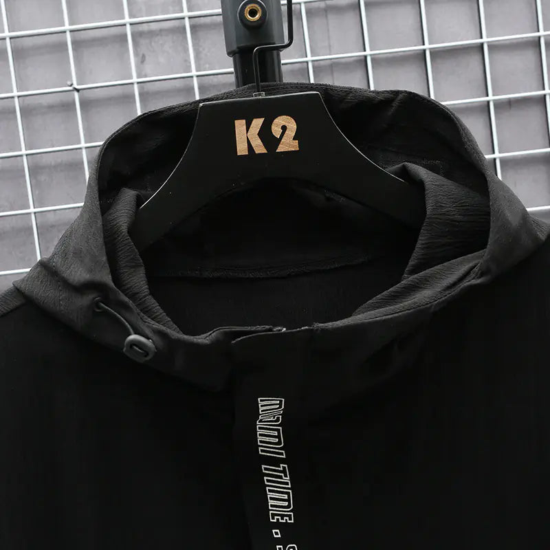 Summer Sports Hooded Ice Silk T-shirt