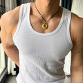 Mens Ribbed Cotton Undershirt