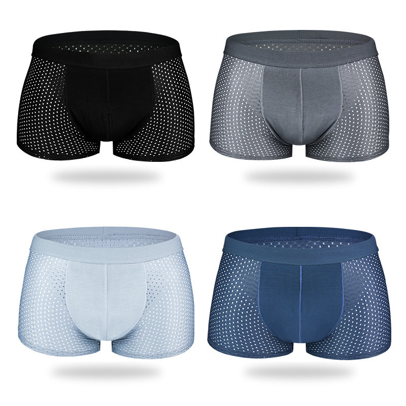 Ice Silk Breathable Mens Boxer Shorts