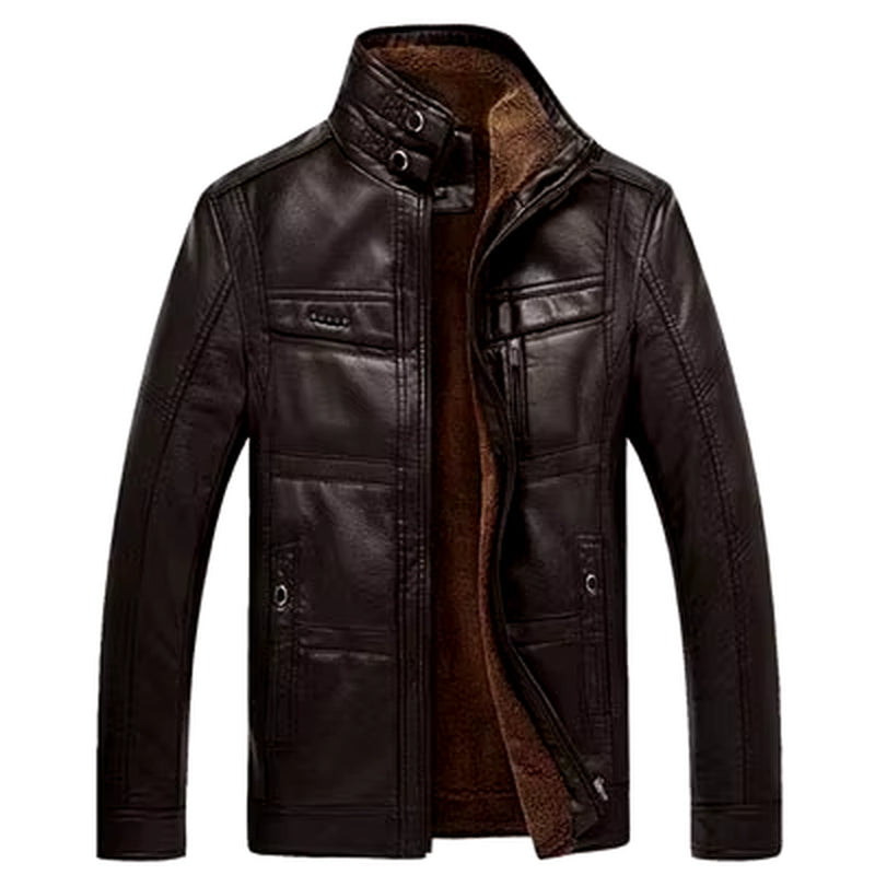 DIMUSI Leather Jacket 