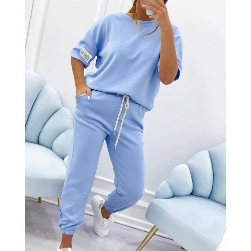 Women's Casual Offset Printing Suit Set
