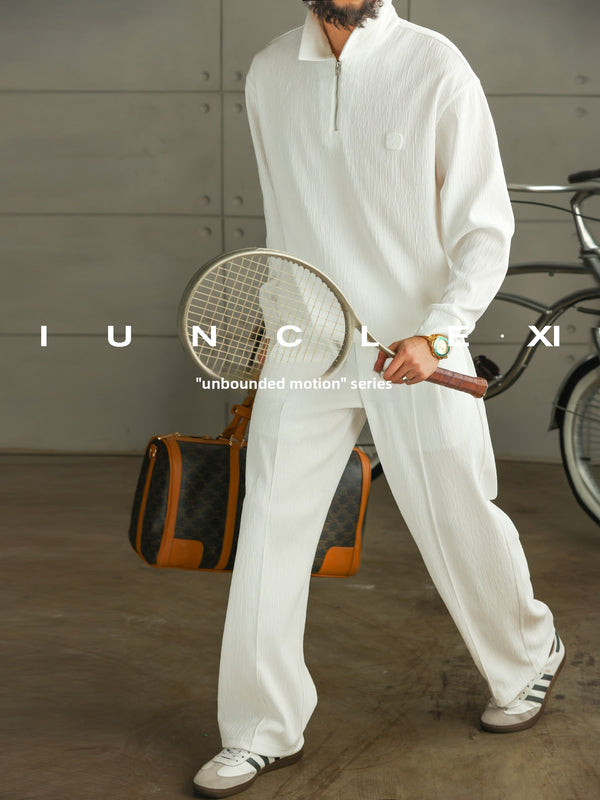 Mens Polo Long Sleeve Sports Suit