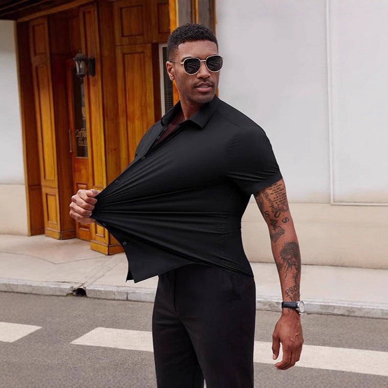 Stretch Short Sleeve Mens Shirt