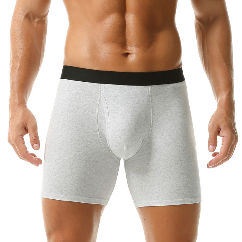 Extended solid color sports underwear