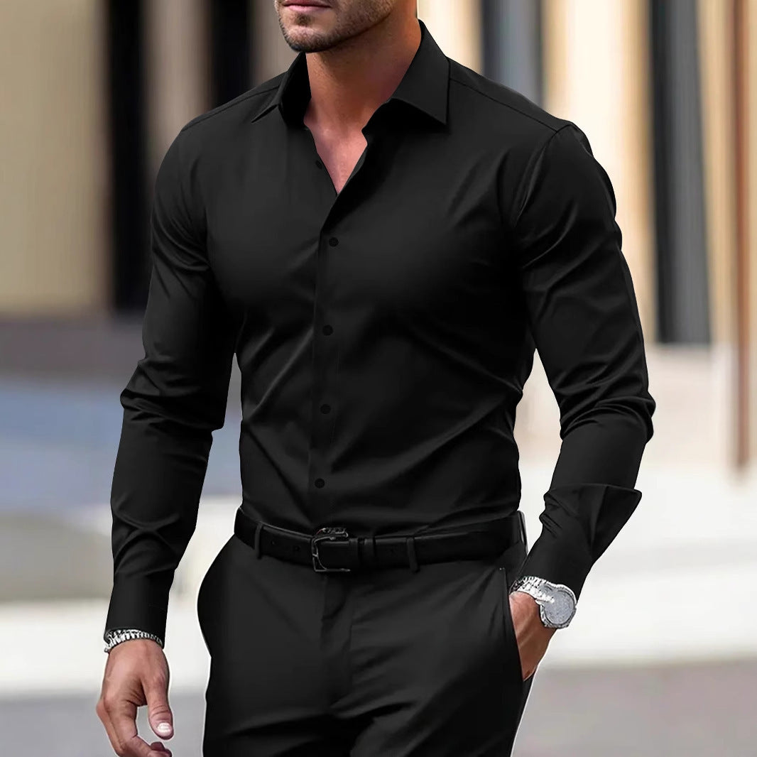 Men's Long Sleeve Cotton Blend Shirt