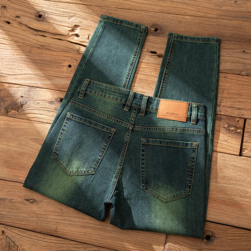 Straight Casual Pencil Straight Stretch Denim Trousers