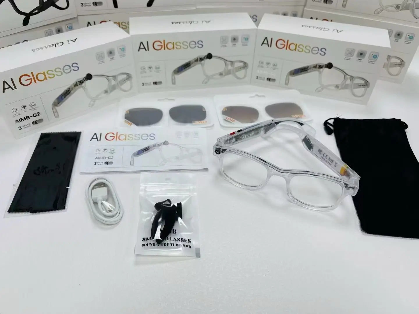 G2 AI Smart Glasses 800W Pixel Intelligent Glasses HD Shooting Video Recording Voice Call Translation Glasses Photochromic Lens