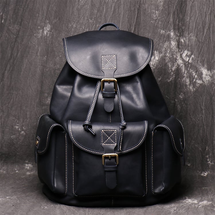 Crazy Horse Leather Backpack for Women