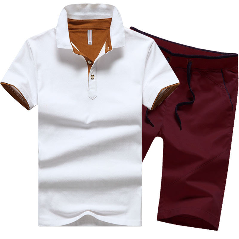 Men's Cotton Polo Shirt and Shorts