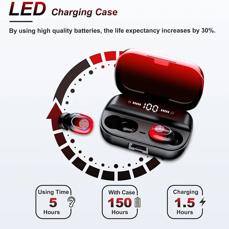 TWS Gradient Color Headset V5.0 with Noise Reduction