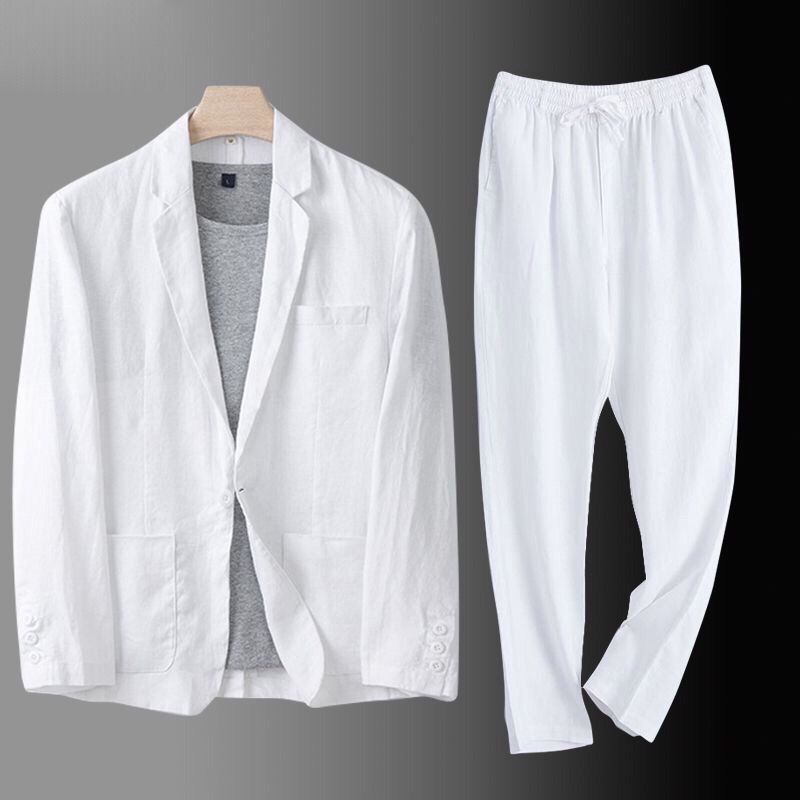 Men's Linen Blend Summer Suit Jacket