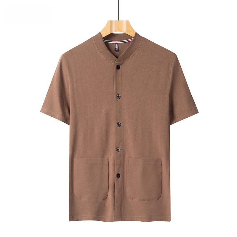 Mens Pure Cotton Short Sleeve Cardigan