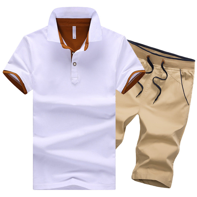 Men's Cotton Polo Shirt and Shorts